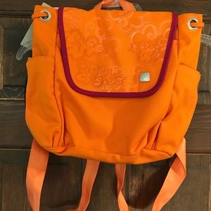Haiku orange mini backpack NWT “tangerine clouds”